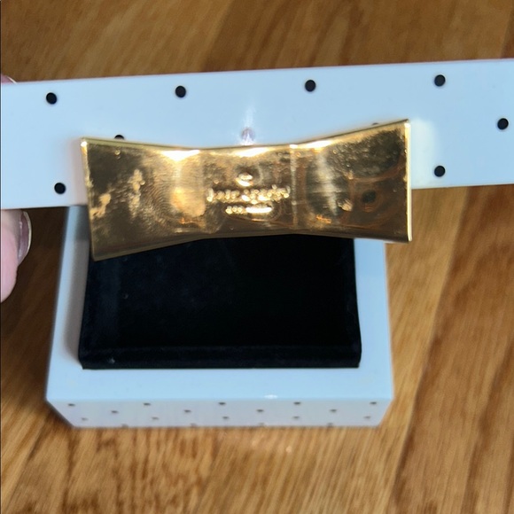 Kate Spade Polka Dot Jewelry Box with Gold Bow - Picture 2 of 4